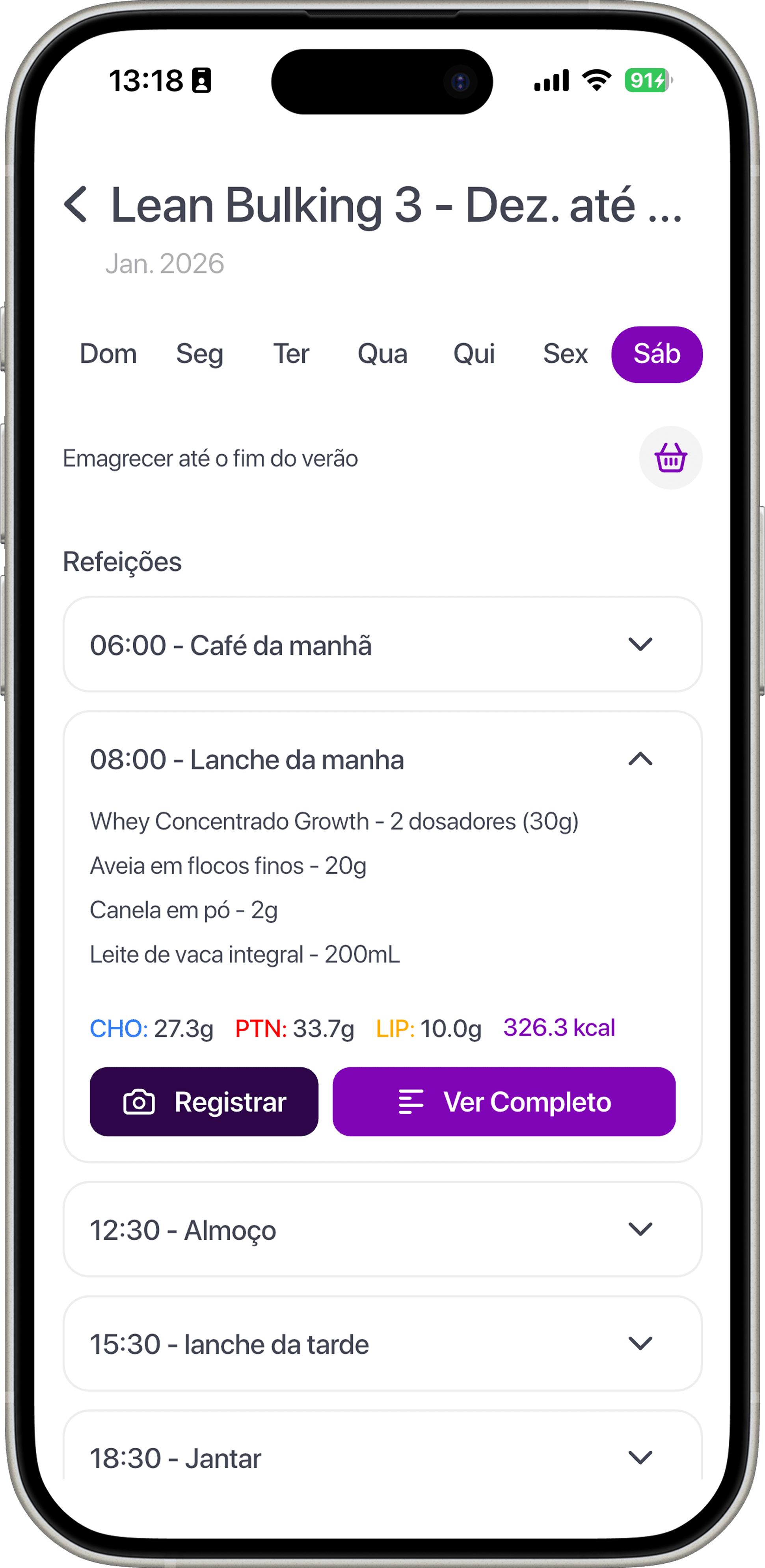 Plano Alimentar